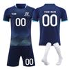 Customizable Soccer Uniform Set with Short Sleeve Jersey and Shorts Personalized Number Team Fabric