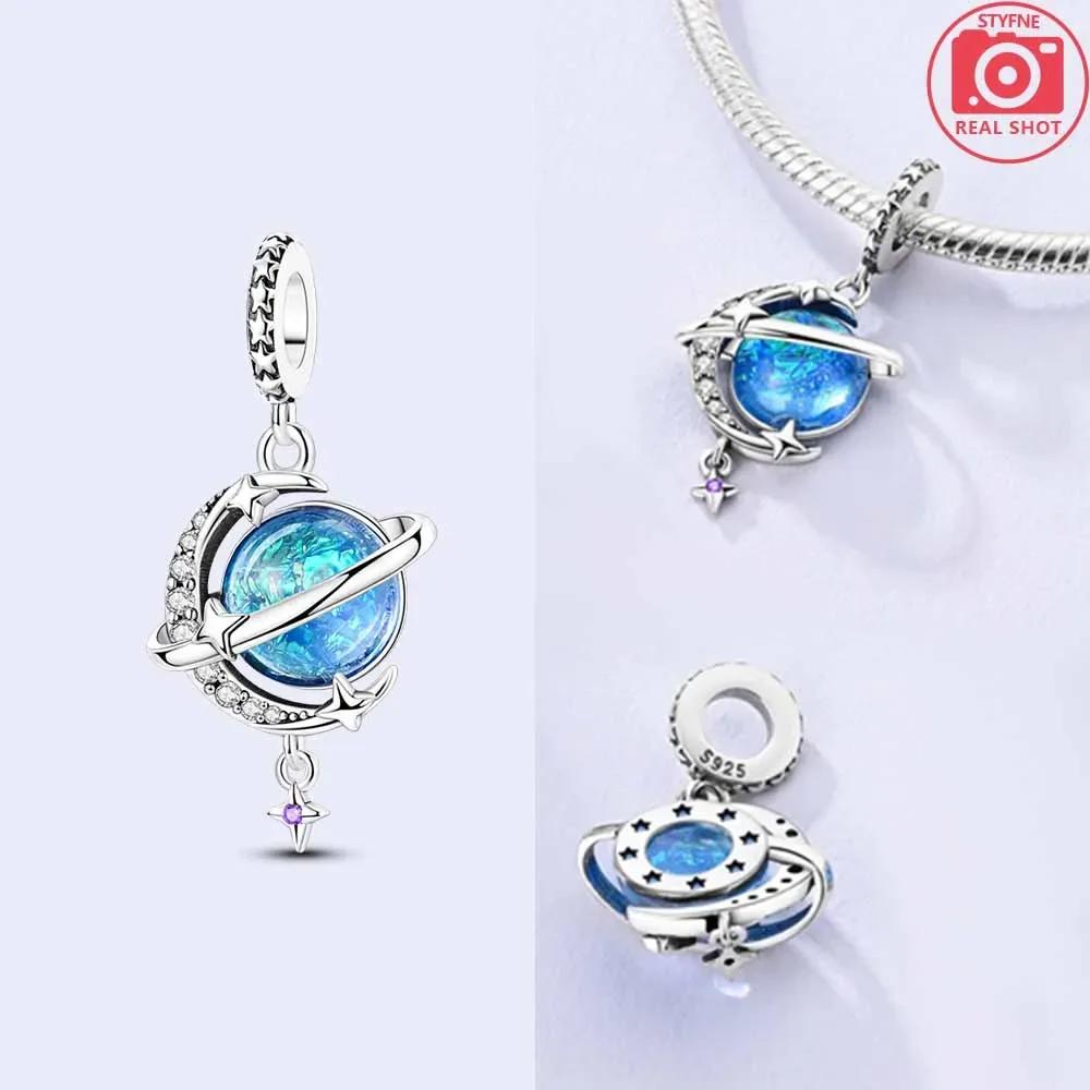 

Copper Original Glowing Moon Blue Star Pink Butterfly Beads Fit Bracelet Jewelry Women Necklace Diy Accessories