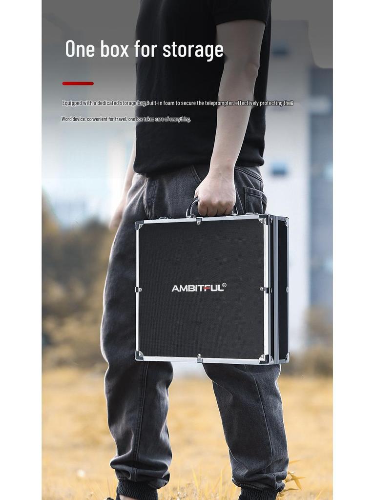 Ambitful T16 Large Screen Teleprompter for DSLR Camera and Mobile Live Broadcast
