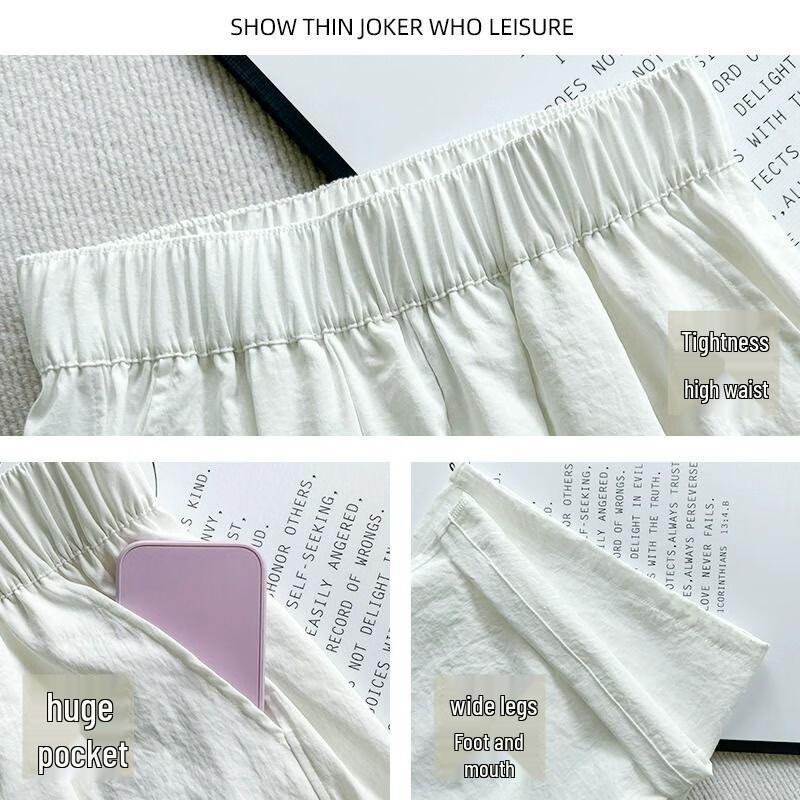 Langsha Women's High-Waist Loose Fit Drapey Wide-Leg Pants