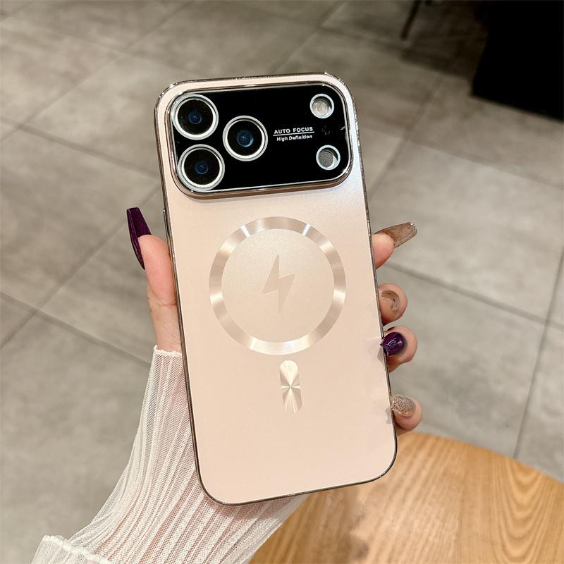

High Quality Strong Magnetic Phone Case For IPhone 17 Pro Max 16 15 14 For Magsafe Frosting Matte PC+TPU Lens Protector Cover iPhone 16