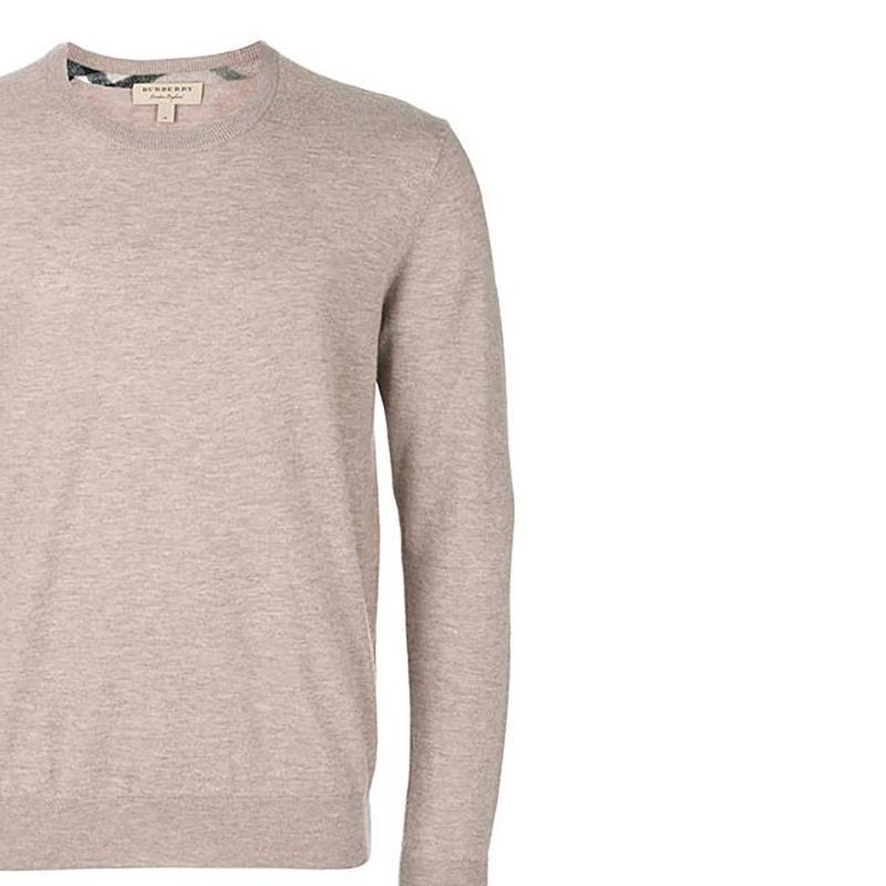Burberry Sweaters Men's Khaki Crew Neck Moderate Other 40228291