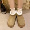 Fashion Boots Flat Heel Round Toe Luxury Designer Winter Shoes Boots Women Snow Fashion Elegant 2024