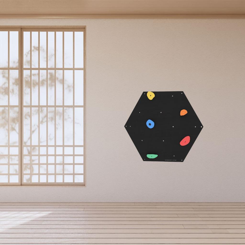 Climbing Wall Cube 1 Black - Coloured Grips