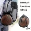 High-Quality Drawstring Sports Ball Net Bag Portable Foldable Storage Bag for Basketball Soccer Volleyball Water Polo (Bag Only)