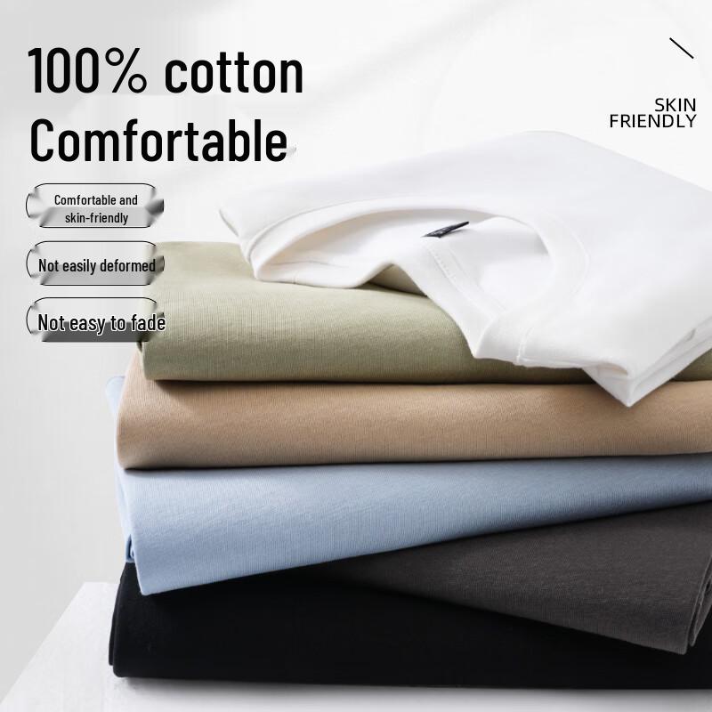 Jeanswest Men's Heavyweight Pure Cotton Long-Sleeve T-Shirt