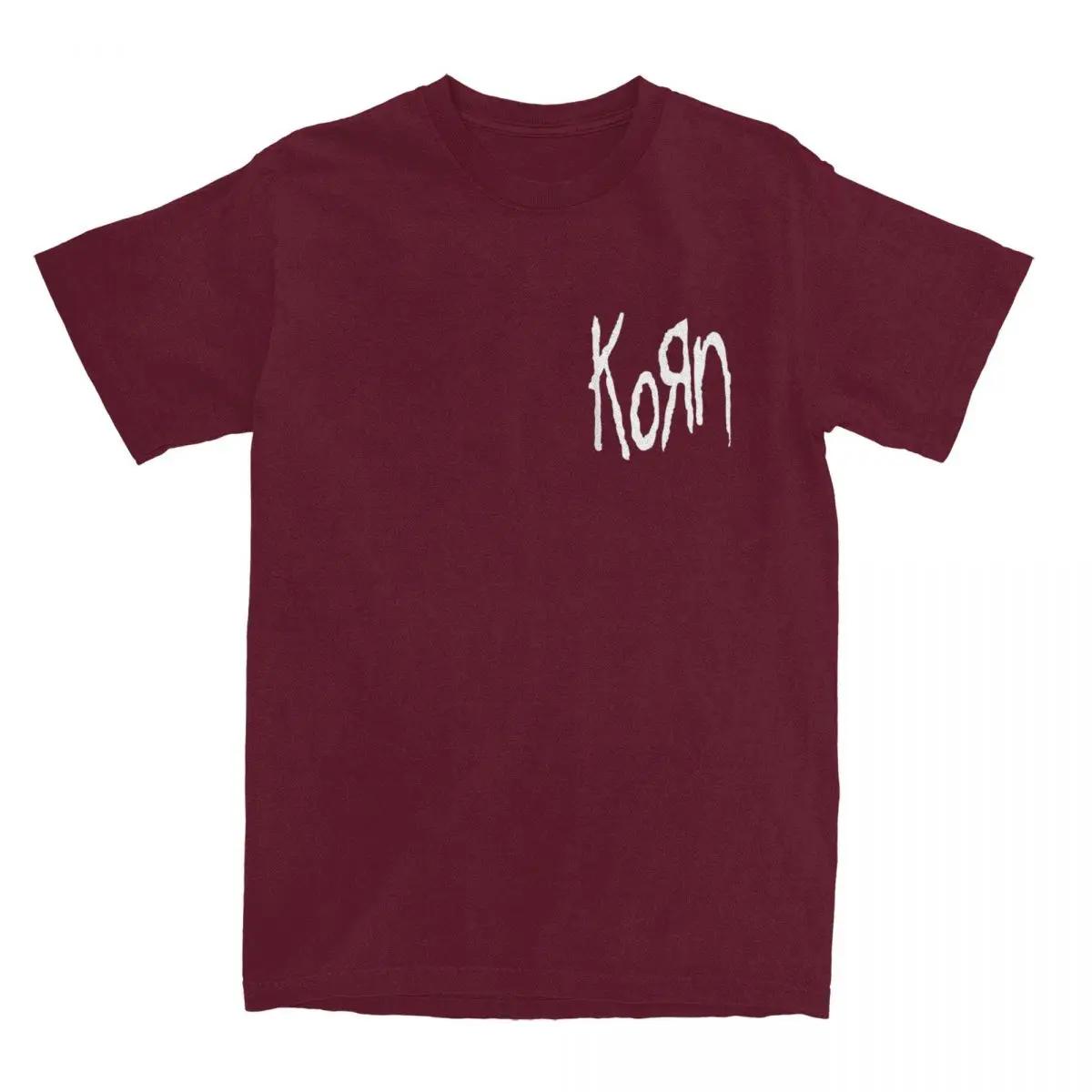 

Fashion Rock Band Korn Logo TShirt for Men Round Collar Cotton T Shirt Short Sleeve Tee Shirt 4XL 5XL 6XL Tops S