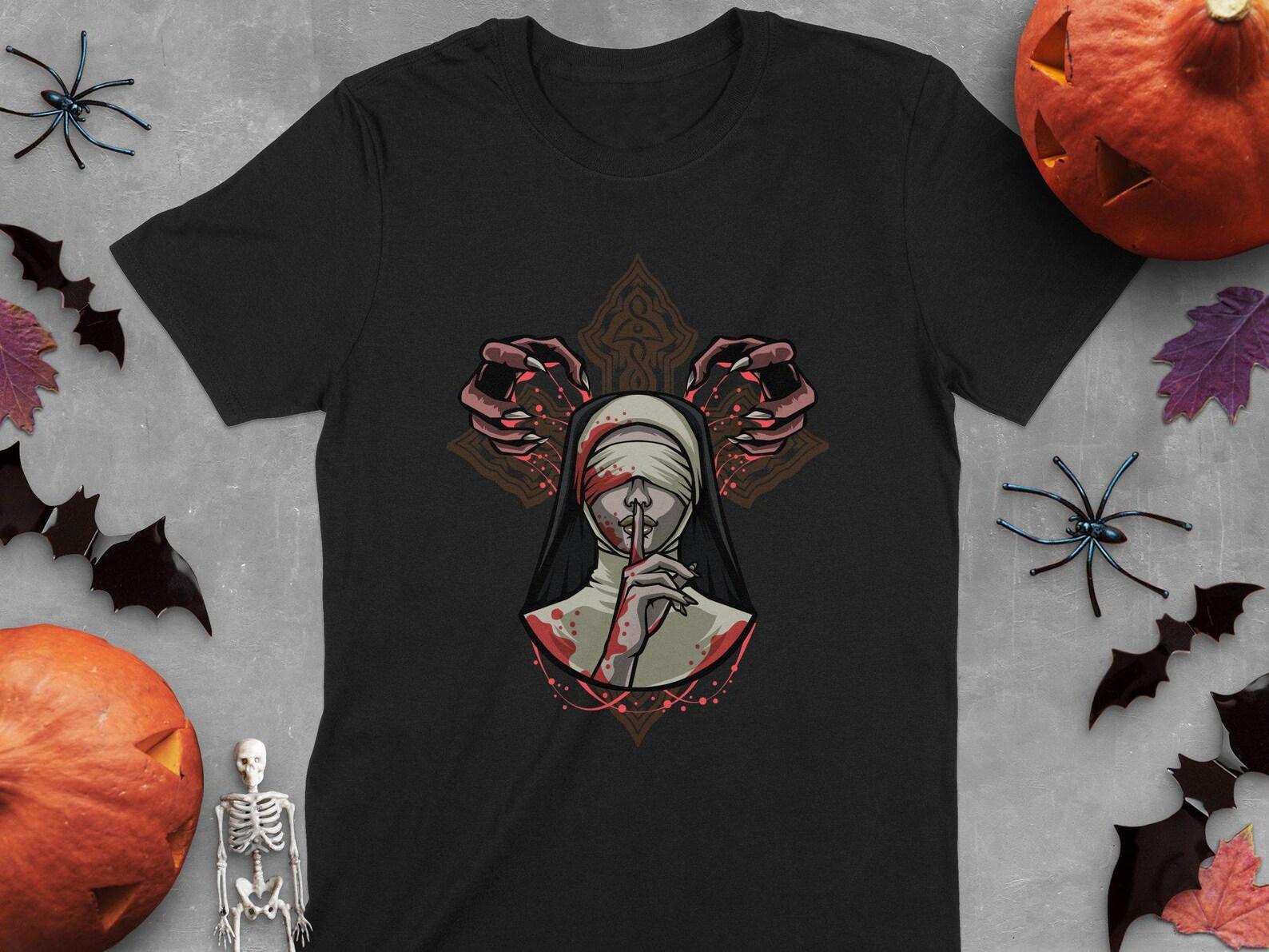 Witchcraft Gothic T-Shirt, Occult Dark Art Tee, Horror Mythology Shirt, Halloween Graphic Top, Spooky Novelty Apparel L