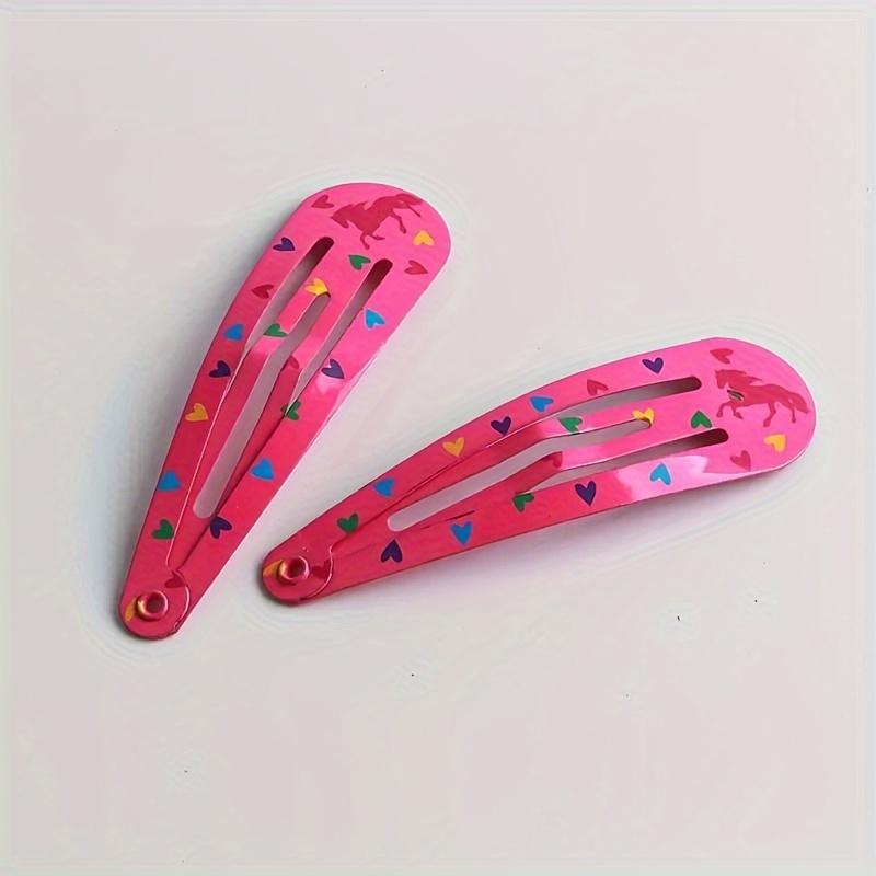 high quality20-50pcs New Basic Girl Print BB Clips Fashion Bangs Hairpins Cute Teardrop Hair Accessories Side Clips