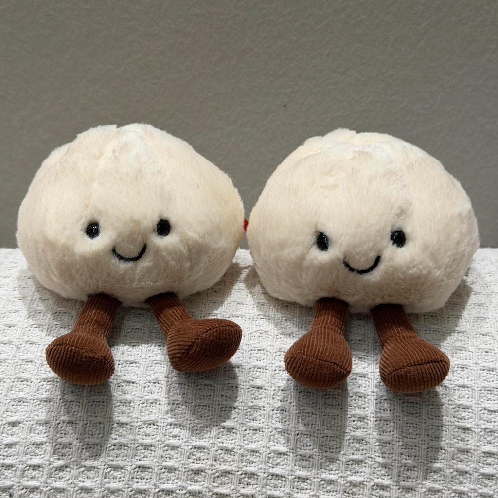 Süßes Kleines Gedämpftes Brötchen Plüschtier Yoyo Xianxian Entzückende Essens-Stoffpuppe mit Lachendem Gesicht Beinen Weiches Plüschtier Heimdeko Geschenk