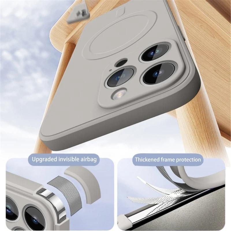 Soft Touching Silicone Case Full Wraparound Protective Cover Guard For Phone Antislip Texture Impact Resistant Structure