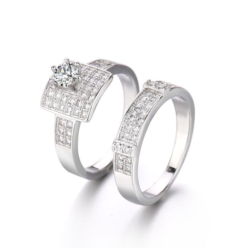 

Full Diamond Eight Hearts Eight Arrows Simulation Diamond Ring Women S Inlaid Zircon Engagement Set Ring Ring No. 10