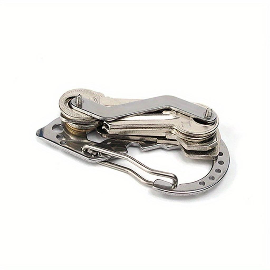 1 stainless steel multi-tool keychain with a screwdriver and bottle opener—the perfect choice for camping gear