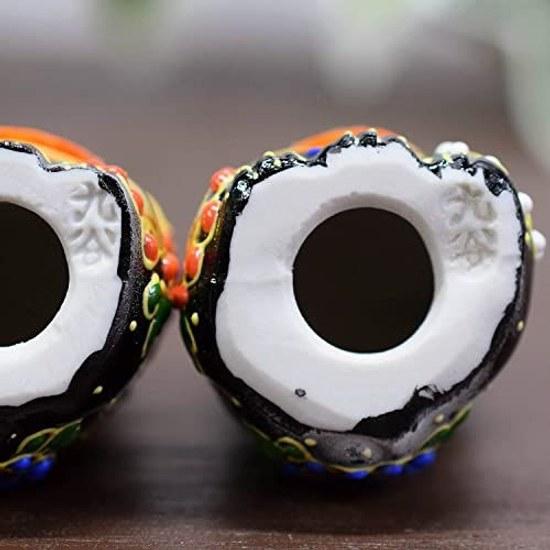 Kutani ware chibi maneki-neko black mori pair black-PF