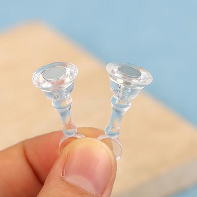 5Pcs Acrylic Nail Stand Tips Holders Chess Shaped Fingernail Diy Magnetic Training Practice Display Manicure Nail Tool