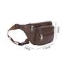 Noora Dark Brown Leather Men & Women Waist Bag Fanny Bag Travel Pouch Passport Holder Pouch