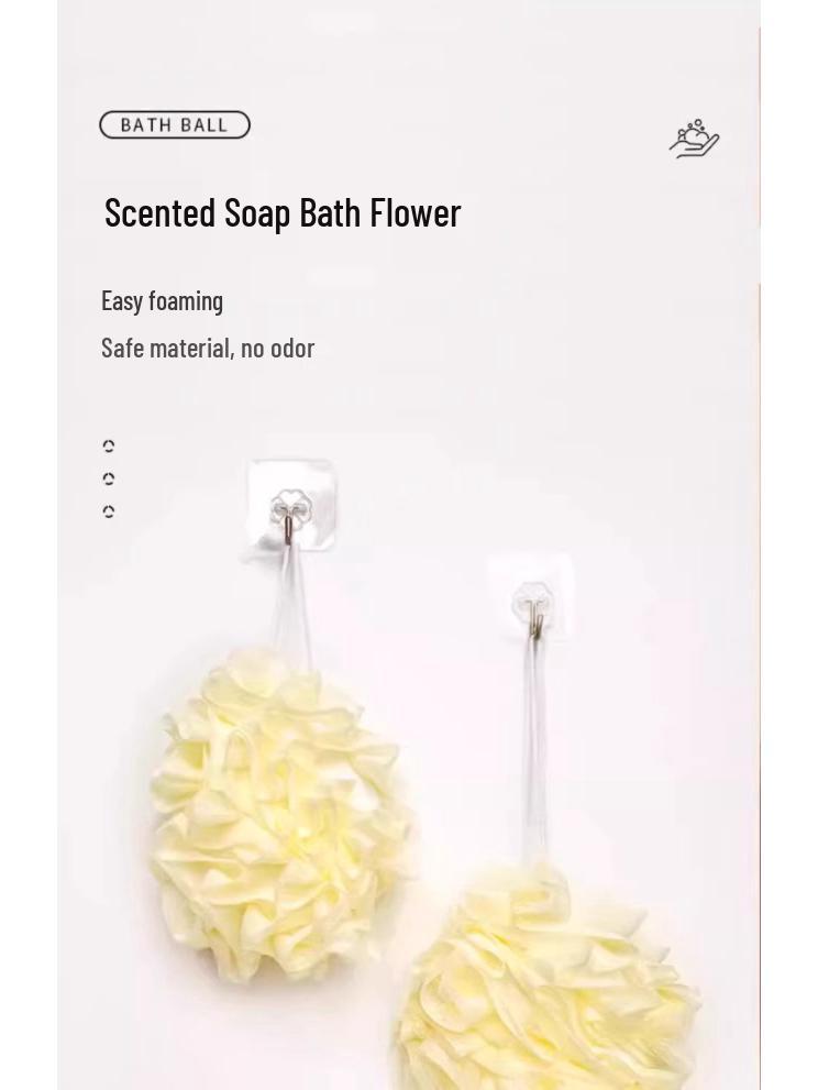 Super Soft Bath Scrubber with Soap Holder – Produces Rich Foam, Perfect for Back Scrubbing