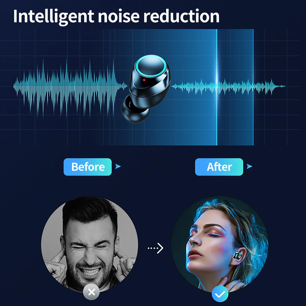 Bluetooth 5.0 Wireless Earbuds with Charging Case IPX5 Waterproof Stereo Headphones In Ear Built In Mic Headset Premium Sound with Deep Bass for Sport