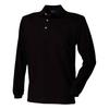 Henbury Mens Cotton Pique Long-Sleeved Polo Shirt