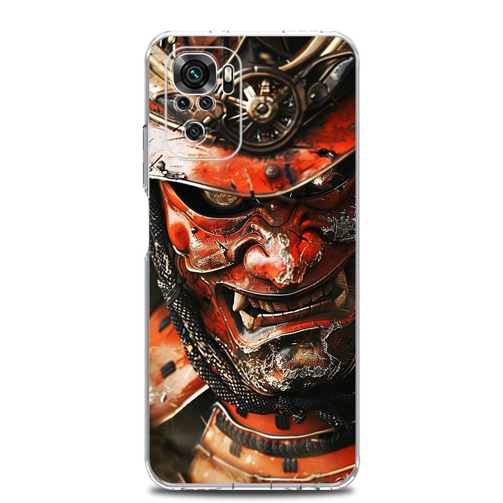 

Чехол для телефона Самурайская маска Хання Призрак для Xiaomi Redmi Note 14 13 12 4G 9 8 10 11 Pro Plus 5G 14C 13C 12C 10C 9C 9A Мягкий чехол Redmi Note 14 5G
