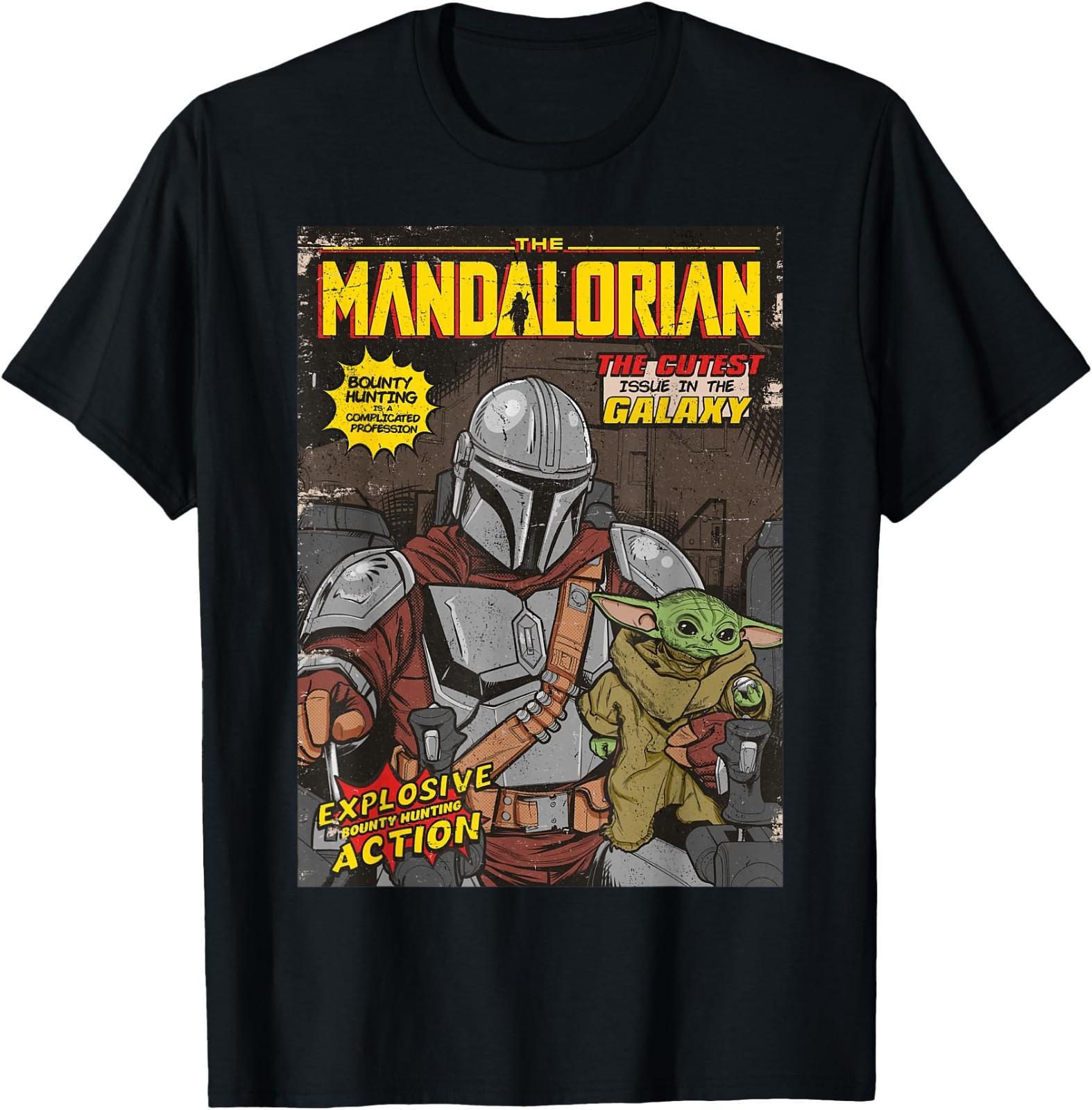 Star Wars The Mandalorian Comic Cover T-Shirt S