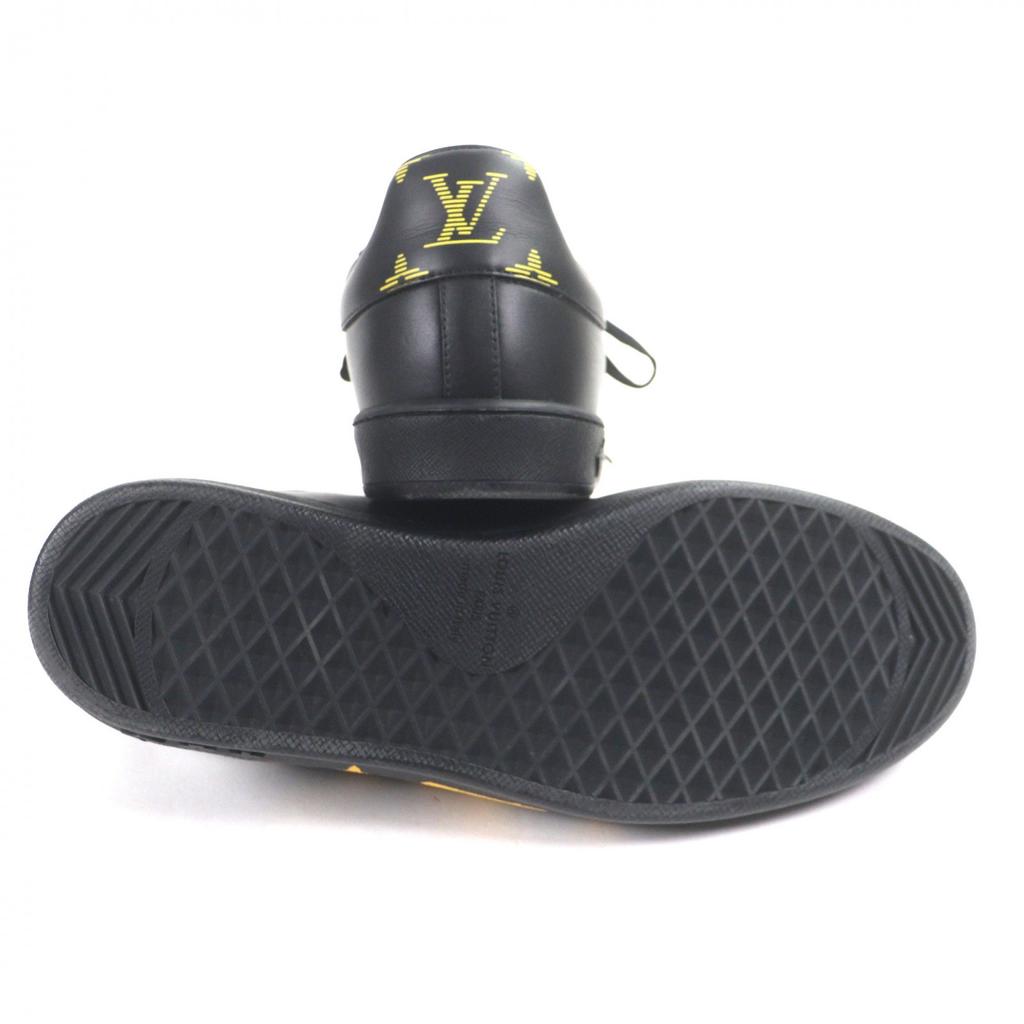 Excellent LOUIS VUITTON Low cut sneakers Luxembourg black leather 8.5 1A9JD4 Used