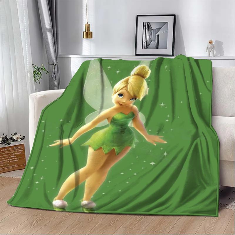 31 Style Disney Tinker Bell Printed Kids Blanket Soft and Warm Bedding for Bed Sofa Outdoor Travel Picnic Cover Blanket Gift Art