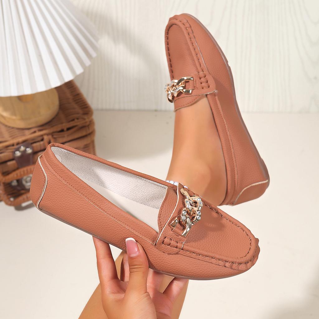 Women Flats Spring Round Toe Solid Soft Sole Flat Loafers Autumn Sneakers Women Casual Slip on Mary Jane Shoes Women