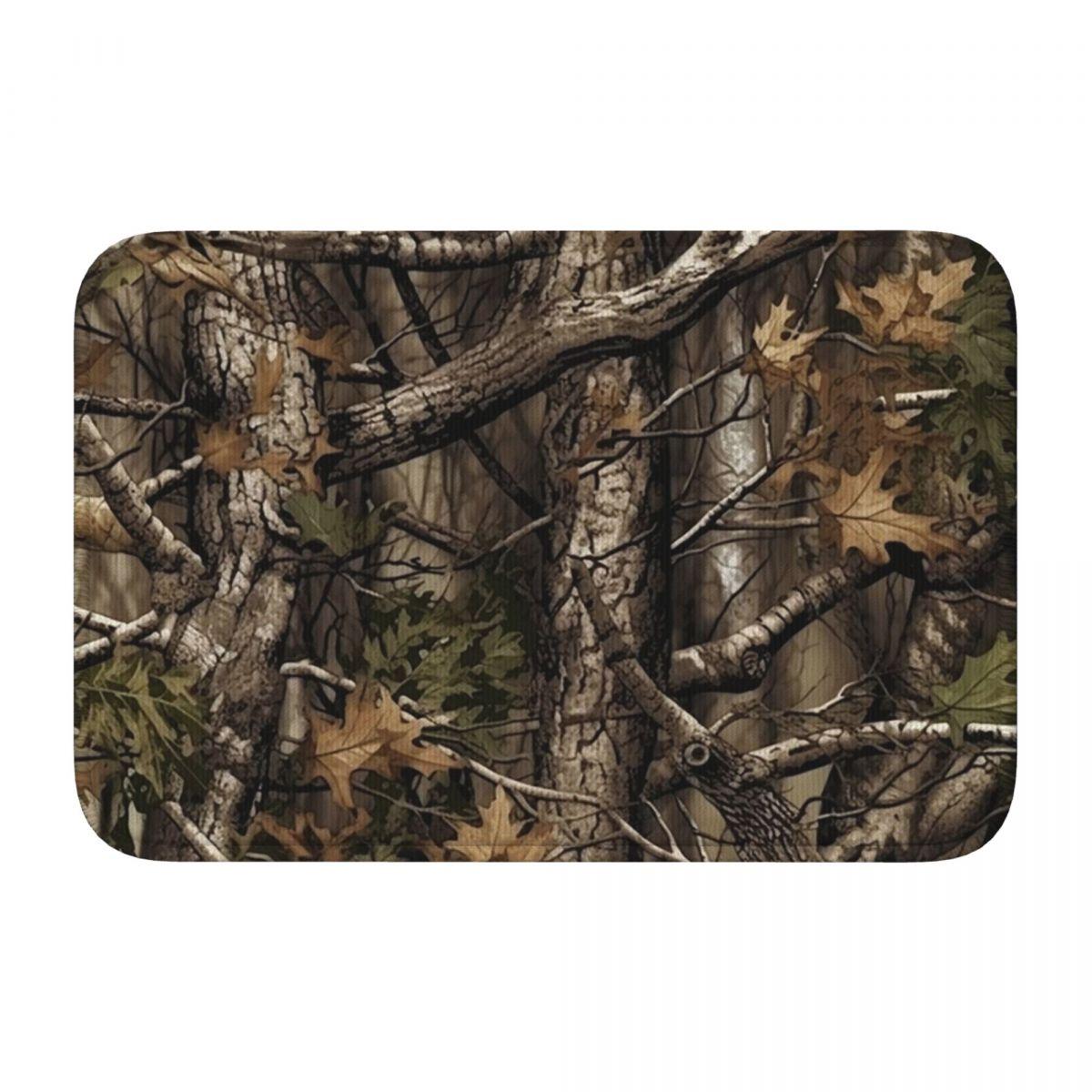 Real Tree Jacht Camo Camouflage Militaire Deurmat Keuken Entree Huis Vloermat Antislip Tapijt Kleed voor Balkon Voetmat Matten 40x60 cm