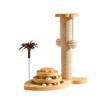 Durable Solid Wood Sisal Cat Scratching Post & Toy - Self-Entertainment and Boredom Relief for Cats