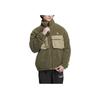 adidas Originals Unisex Workwear Sherpa Fleece Jacket Olive Green IC8163