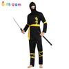 Karneval Bühnenauftritt Kostüm Cool Hübscher Samurai Erwachsener Mann Gelber Drache Ninja Festival Aufführungskostüm