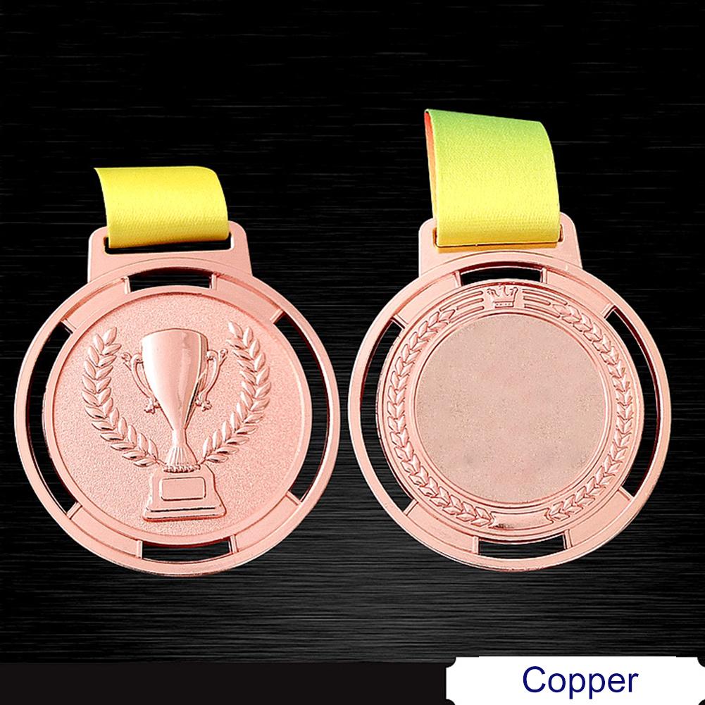 Torch Medal Souvenir Zinc Alloy Sport Match Competition Prize with Ribbon Strap