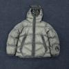 Loose Solid Color Hooded Zip Up Puffer Jacket Streetwear Badge Decor Winter Warm Cotton Coat