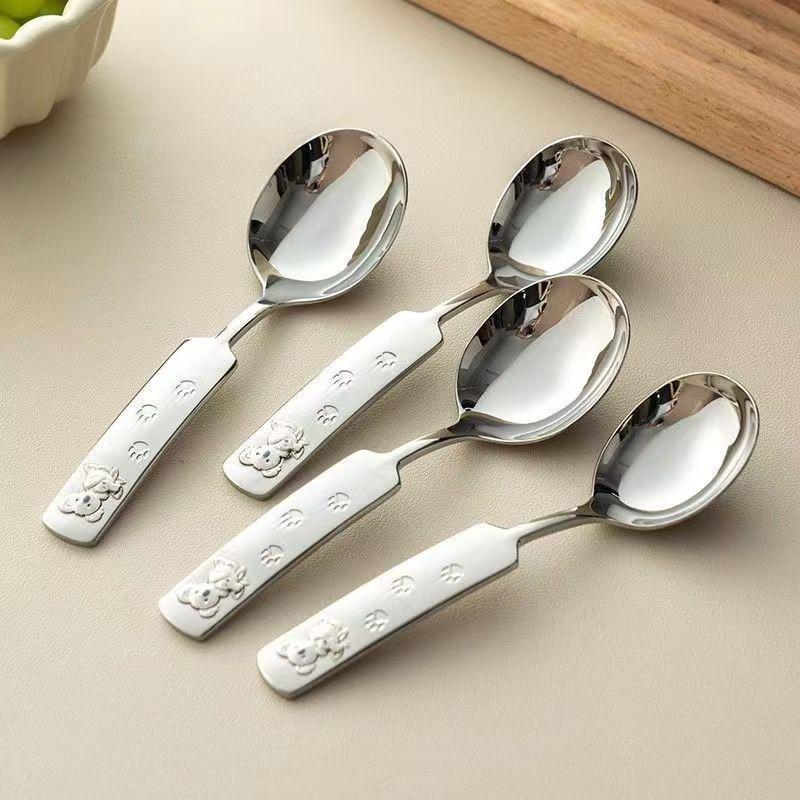 1/3 Stück Cartoon Edelstahl Löffel Koala Muster Kinder Reis Löffel Suppenlöffel Eis Löffel Teelöffel Dessertlöffel