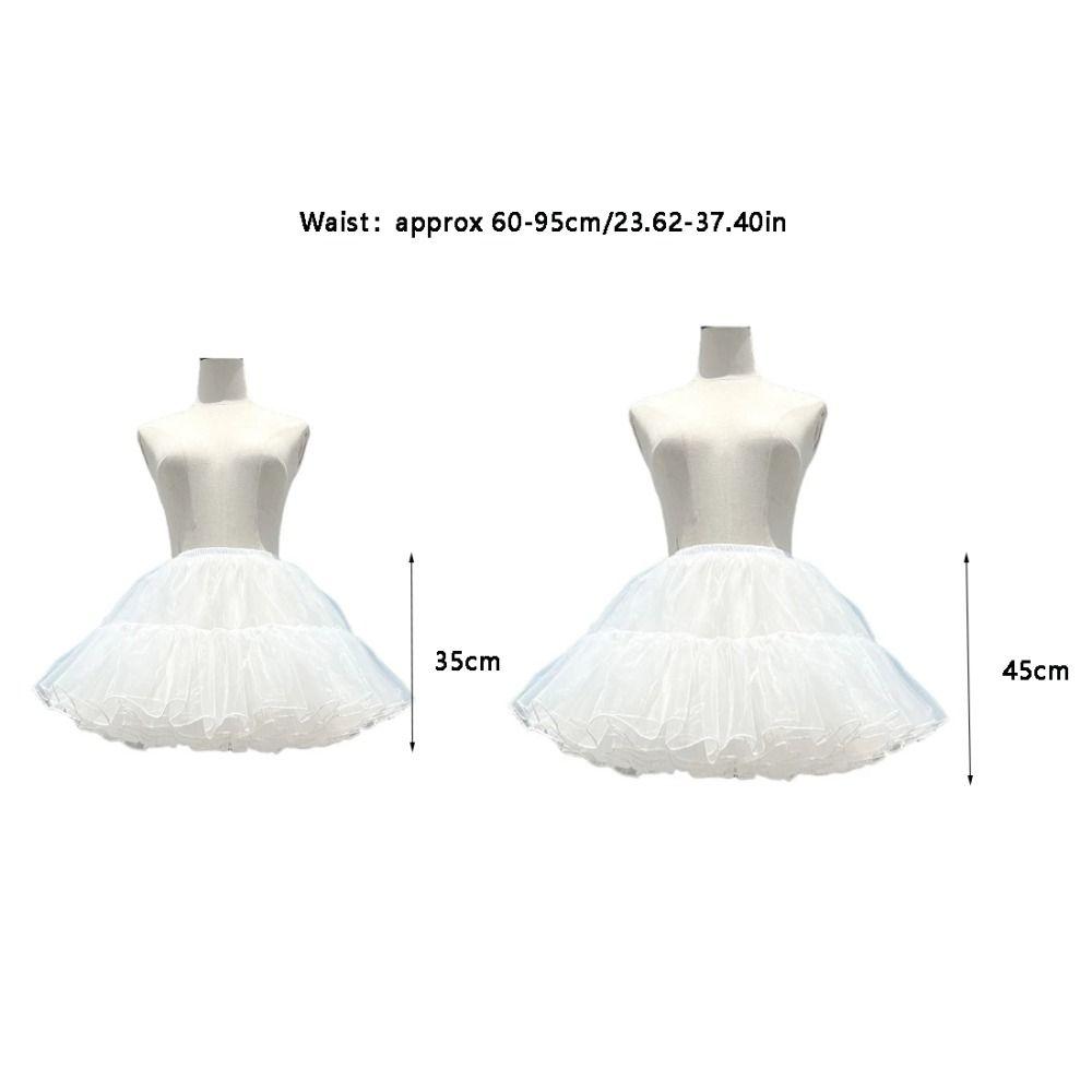 Fluffy White Petticoat Lolita Bottoms Skirt Support new Boneless Puffy Skirt