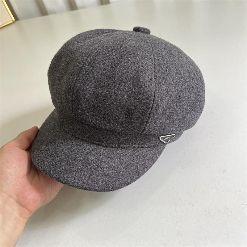 

Модная восьмиклинка с утиным козырьком, детская весенне-осенняя универсальная кепка газетчика, уличный нишевый берет M（56-58cm）