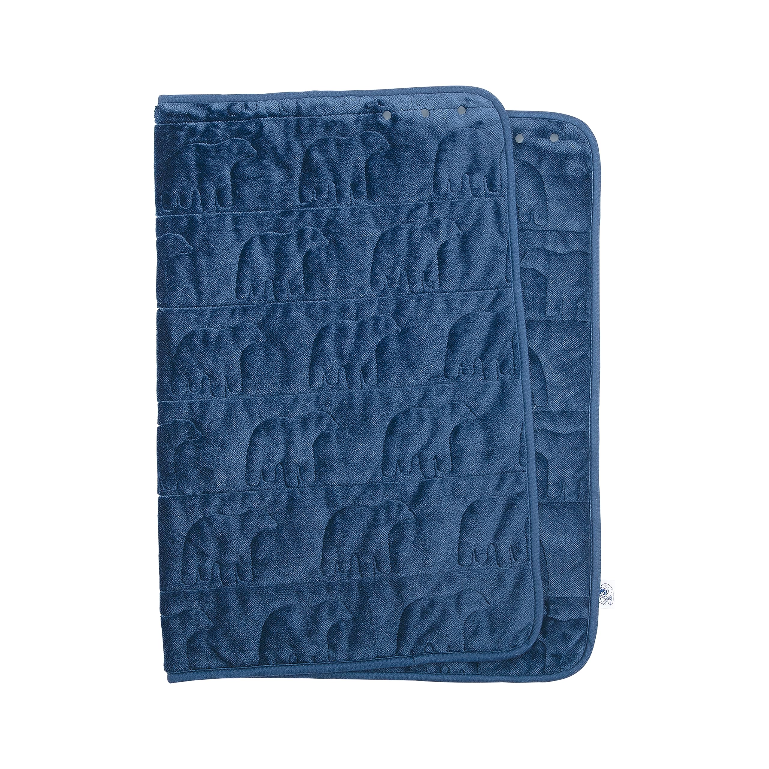 

Livheart 3-Way Blanket, Polar Bear Feel, Navy (Total Length: Approx. 100cm), Quilted, Cold Protection, 14125-63
