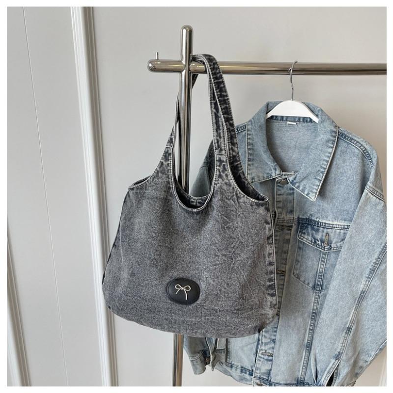 Casual and Versatile Denim Handbag for Women, 2025 New Fashionable and Stylish Large Handbag