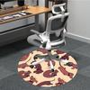 1pc Dachshund Pattern Office Round Area Rug, Under Office Chairs Bedroom Living Room Home Decor, Room Deco