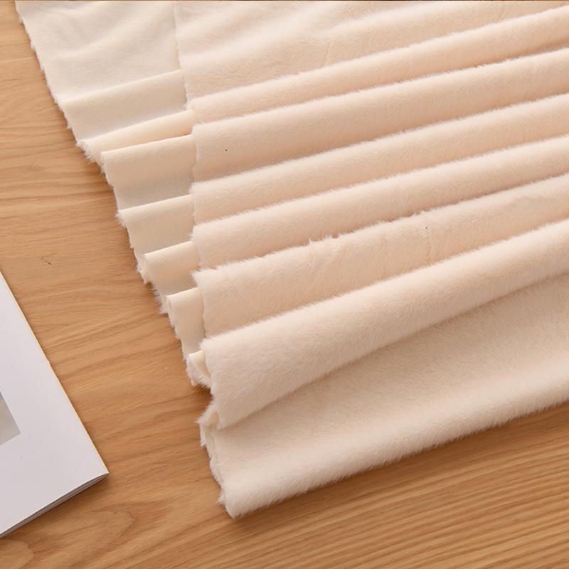 בד פרווה סינתטית מינק קטיפתי אלסטי 50x50 ס"מ לתפירת צעצועי קטיפה, בגדים, כובעים, בד דקורטיבי, בובות DIY בעבודת יד