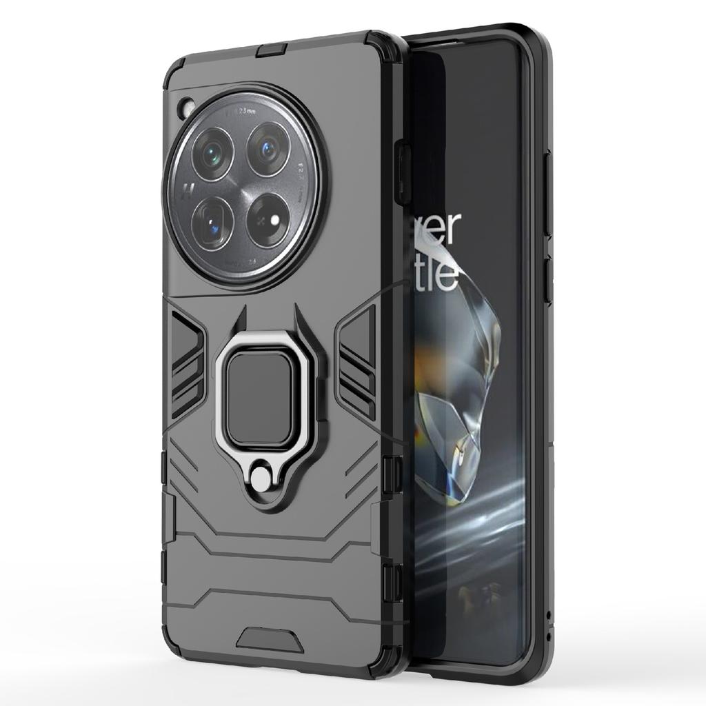 For OnePlus 12 5G Case PC +TPU Phone Cover with Ring Holder Kickstand