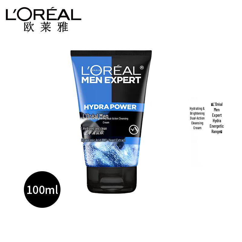 L Oréal Men Expert Hydra Energetic Dual-Effect Cleansing Foam