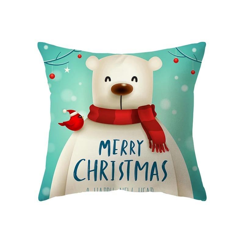 Christmas Themed Pillowcases Car Accessories Office Santa Claus Living Room Sofa Home Pillowcases