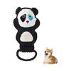 Dog Toy Stuffed Rope [Pulling & Grinding] Durable Chewing Toy with Whistle Dental Care Stress Relief for Small Dogs, Medium Dogs, Puppies (Panda)