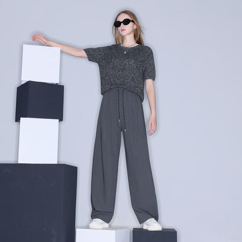 Sancai Women's 2025 Autumn Loose Wide-Leg Casual Pants