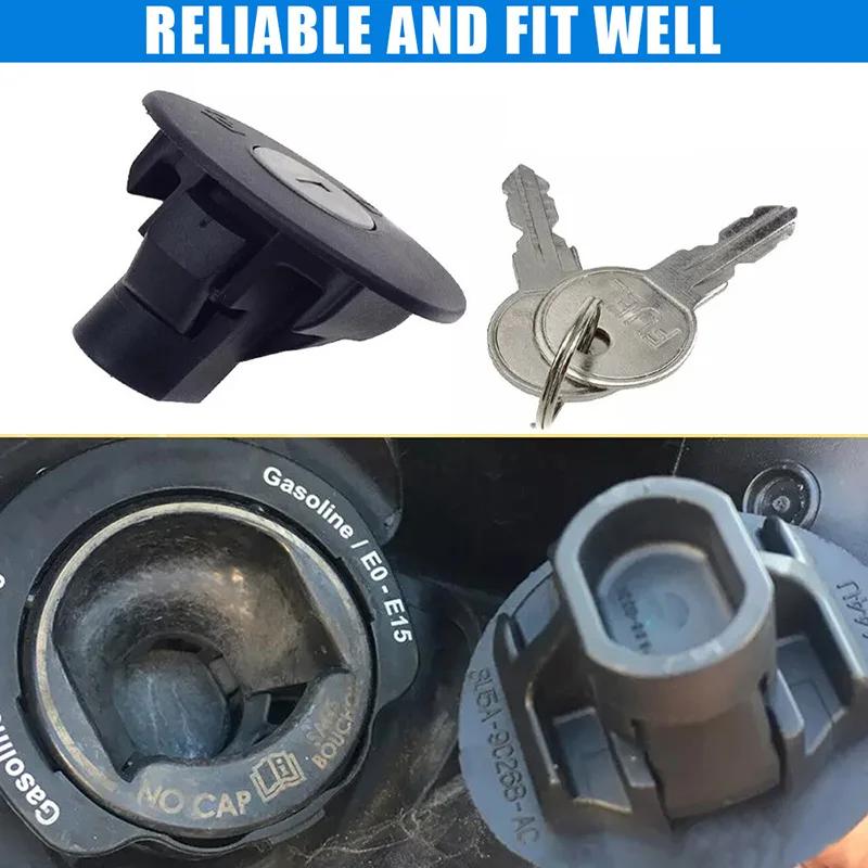 Fit For Ford Fiesta Focus F-150 Car Fuel Gas Tank Locking Cover Cap With Keys Auto Accessories Plastic Black #8U5Z-9C268-B