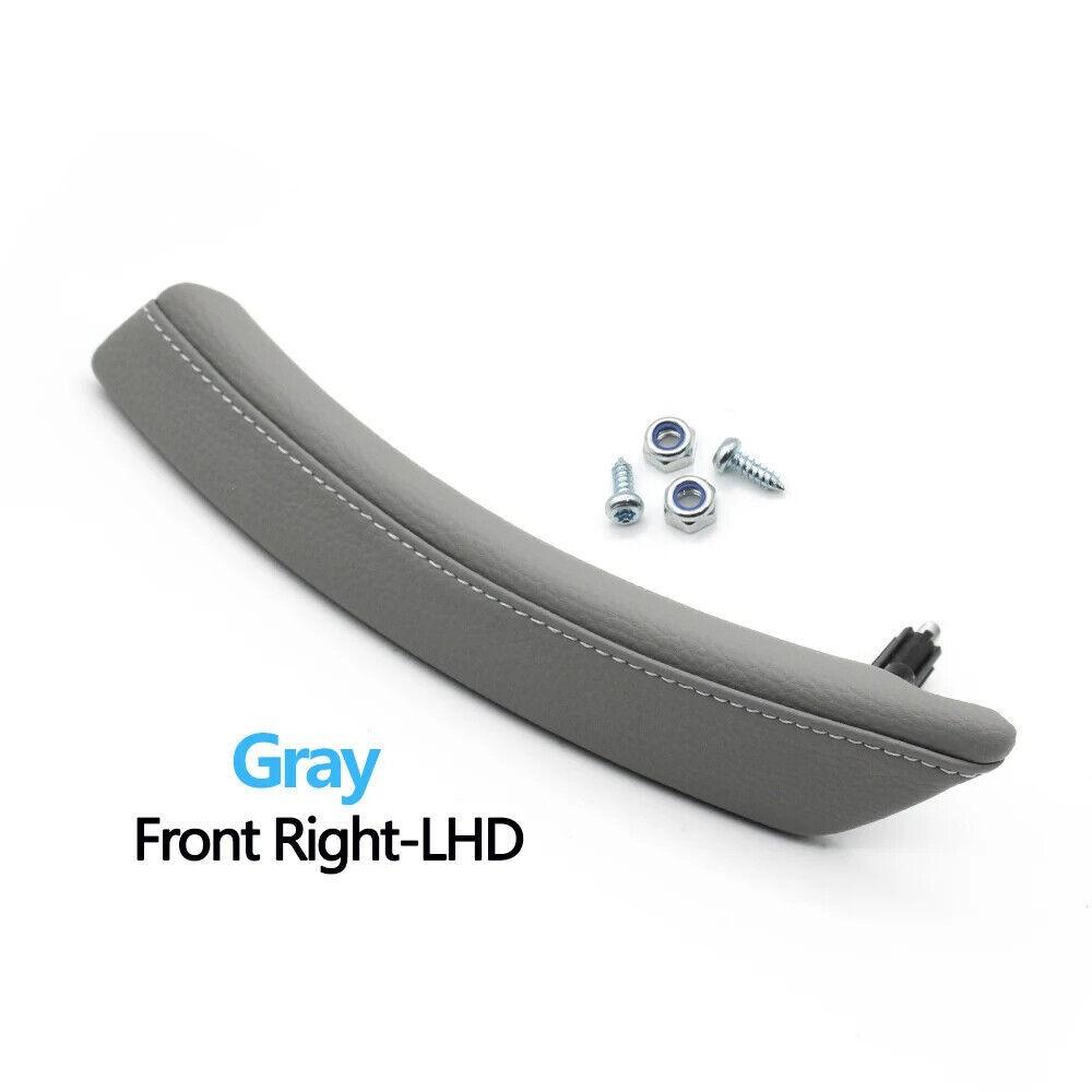 1x Passenger Door Interior Pull Handle Leather Cap Assembly for BMW 5 E60 06-10