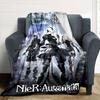 Name Custom NieR Automata 2B Print Flannel Blanket High Quality Warm Comfortable Cover for All Seasons Perfect for Gifts Home Decor