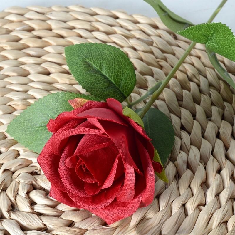 Single Velvet Strand Rose Simulation Flower Table Decor And Special Occasions